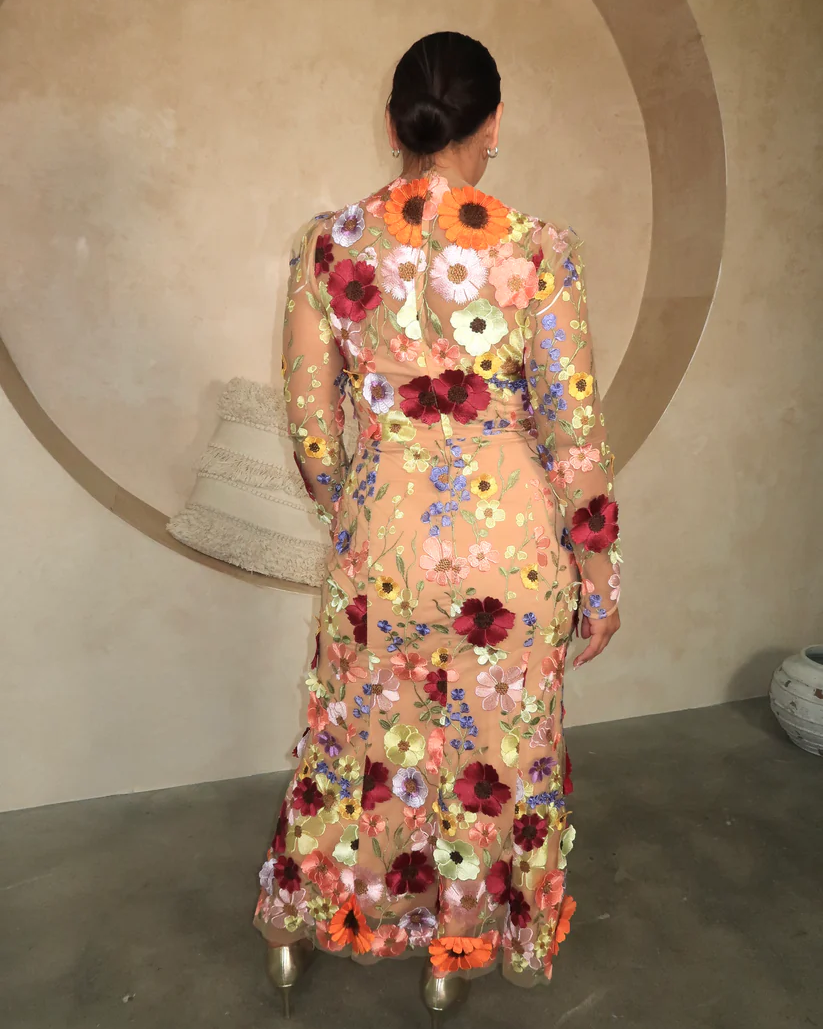 ELLIATT Shannon Embroidered Floral Midi