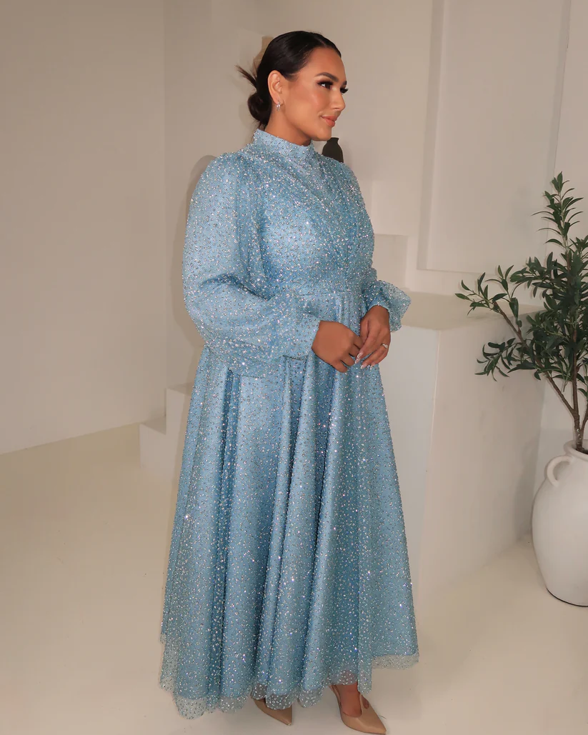 Powder Blue Glitter Gown