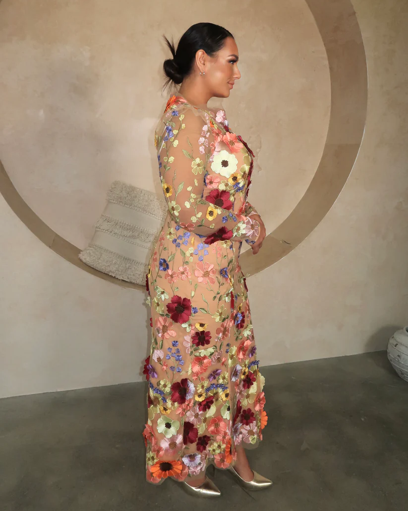 ELLIATT Shannon Embroidered Floral Midi