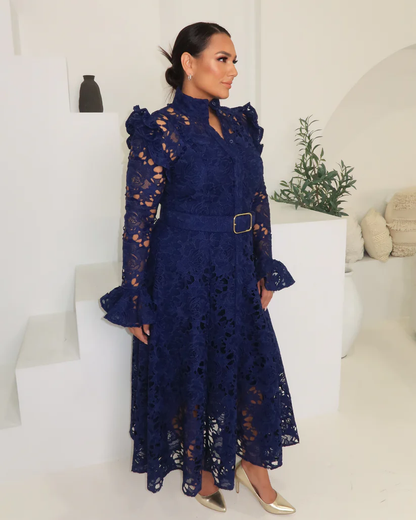 LEO LIN Aliyah Lace Butterfly Sleeve Midi